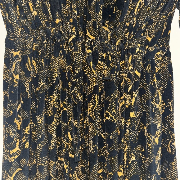 JUST Female Women’s XS Mie Maxi Dress - Black/Gold Snakeskin Print - Picture 4 of 5